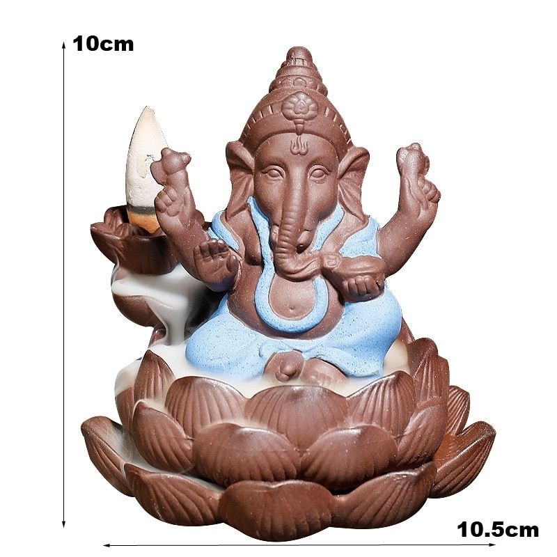 Statue Ganesh Bleu - Collection Inde Premium