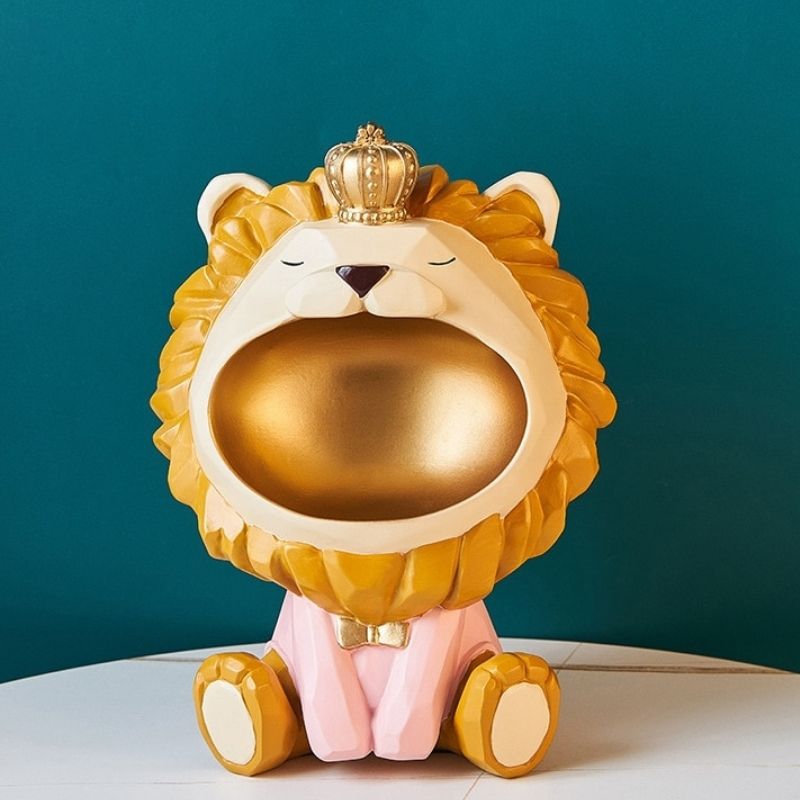 Statue Lion — Tête Proéminente
