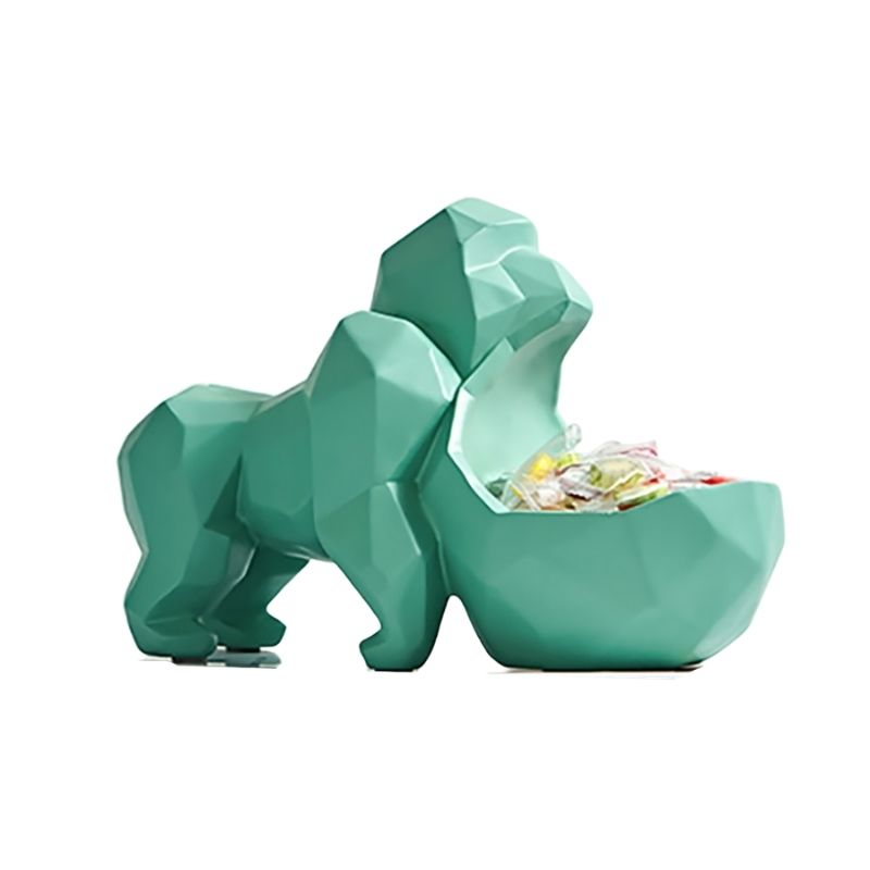 statue-gorille-deco-vert