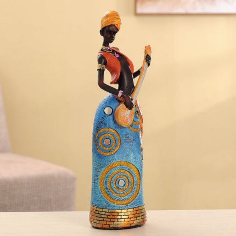 Statue Homme Africain Bleu — Édition Signature