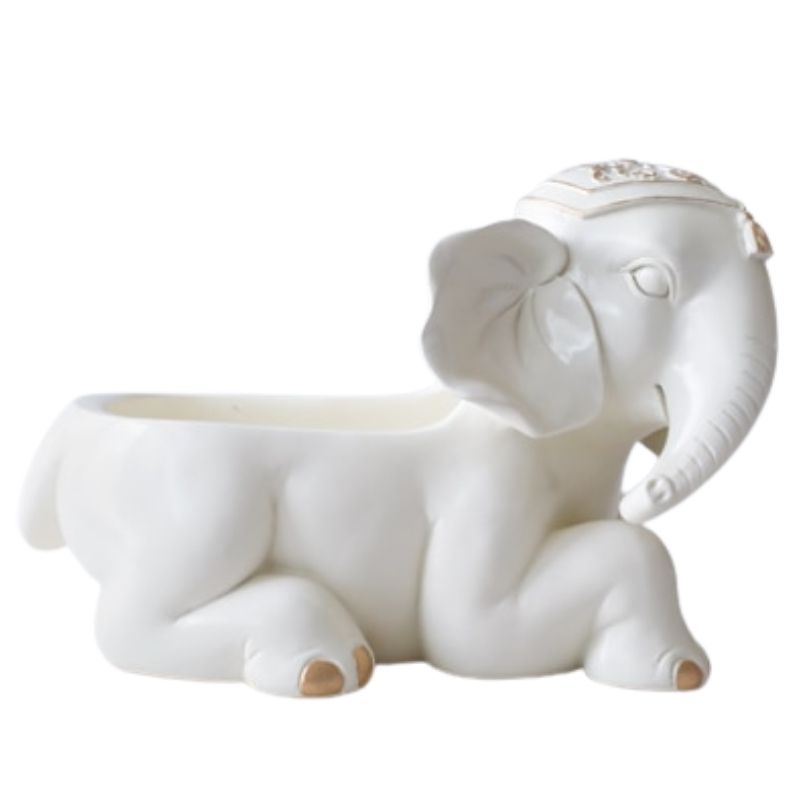 Statue de l'Éléphant Indien Coloré — Édition Signature