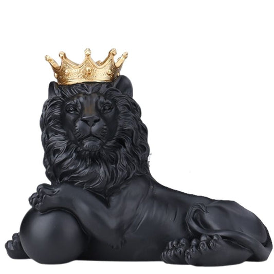 statue-roi-lion-noir