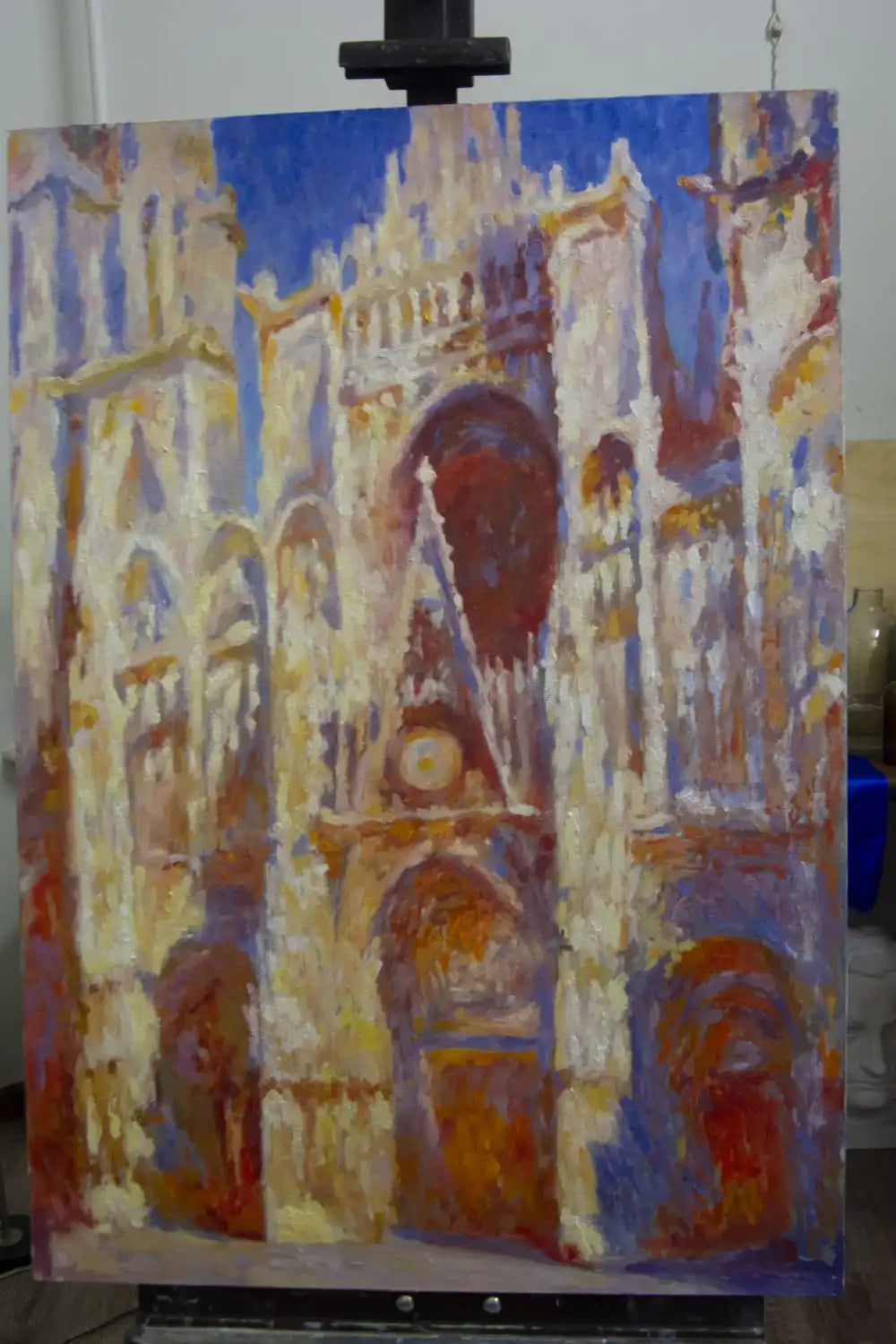 tableau-monet-cathedrale-de-rouen-reproduction-peinte-main-huile-sur-toile
