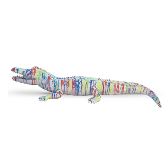 statue-crocodile-feroce-multicolore