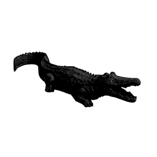 statue-crocodile-sauvage-noir