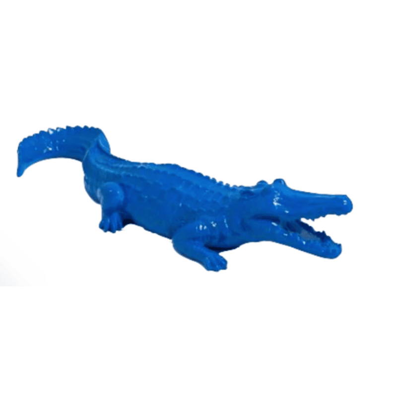 statue-crocodile-sauvage-bleu
