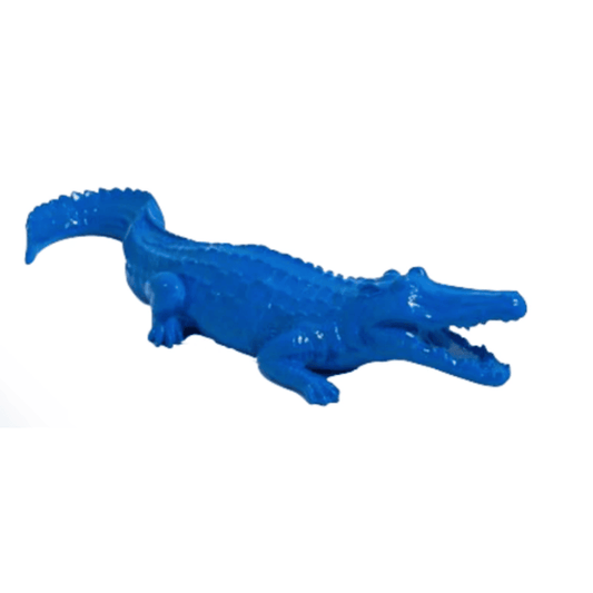 statue-crocodile-sauvage-bleu