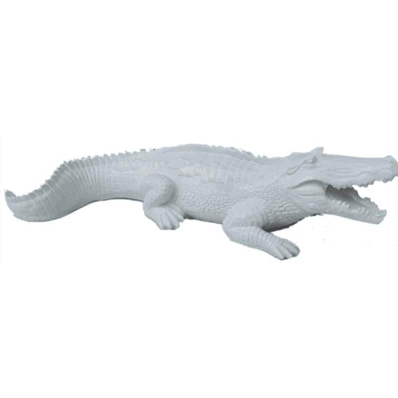 statue-crocodile-sauvage-blanc