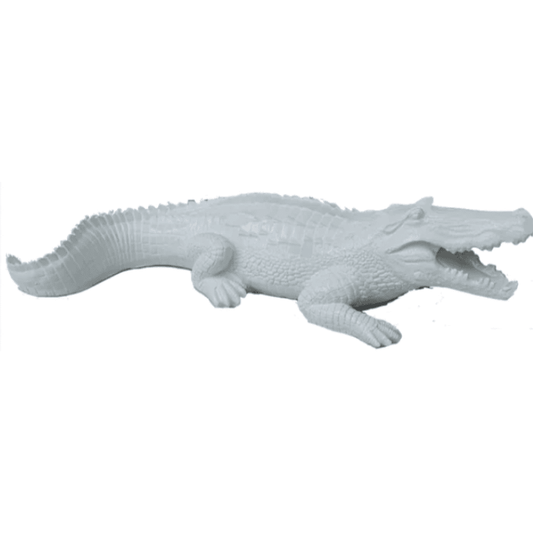statue-crocodile-sauvage-blanc