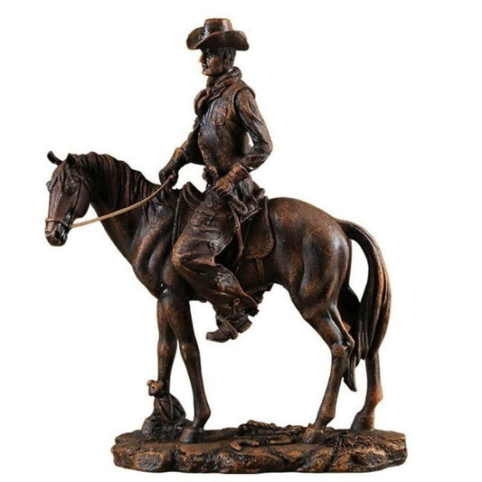 statue-cheval-resine-marron