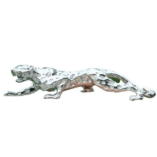 statue-panthere-resine-argent