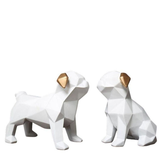 statue-chien-origami-blanc