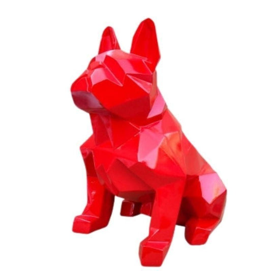 statue-bouledogue-origami-rouge