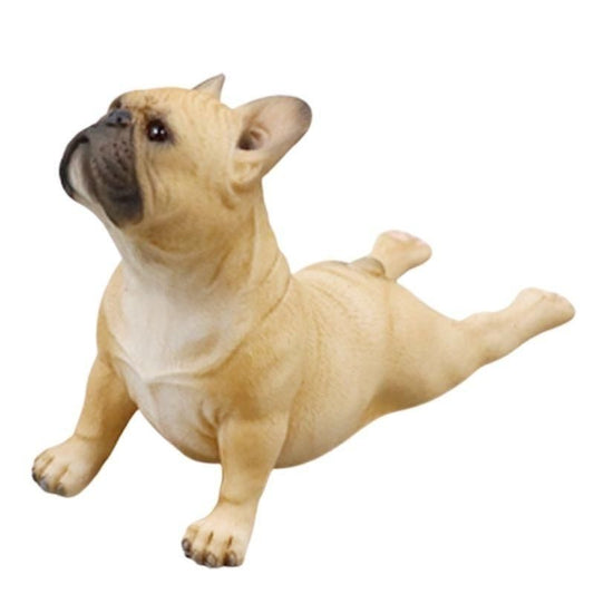 statue-bouledogue-marron-allonge