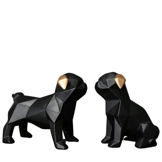 statue-chien-origami-noir