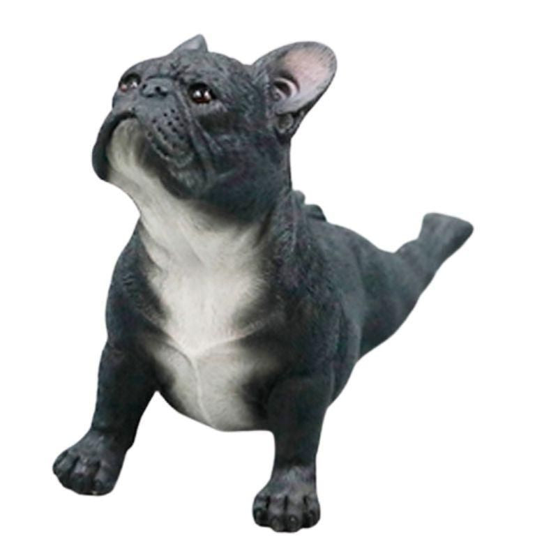 statue-bouledogue-allonge-noir