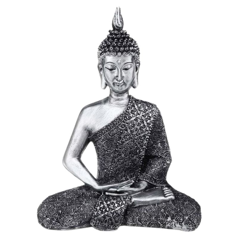 statue-bouddha-argente