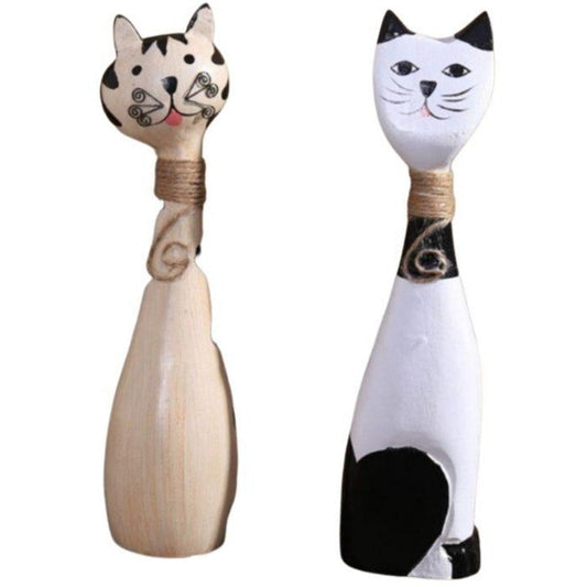 statue-chat-en-bois-decoration