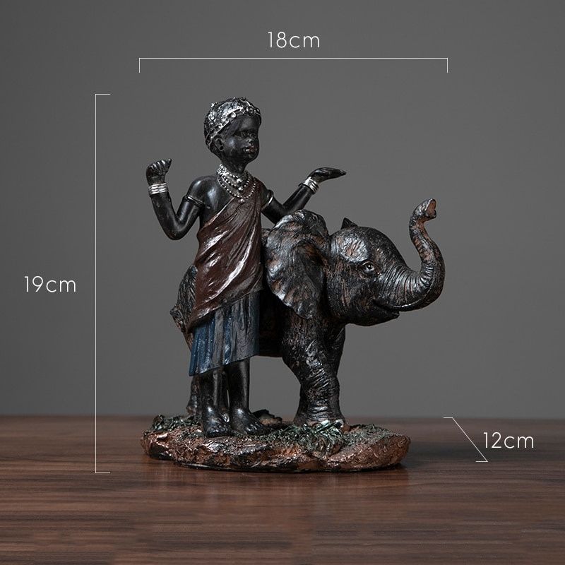 Statue Éléphant Enfant Debout - Édition Prestige