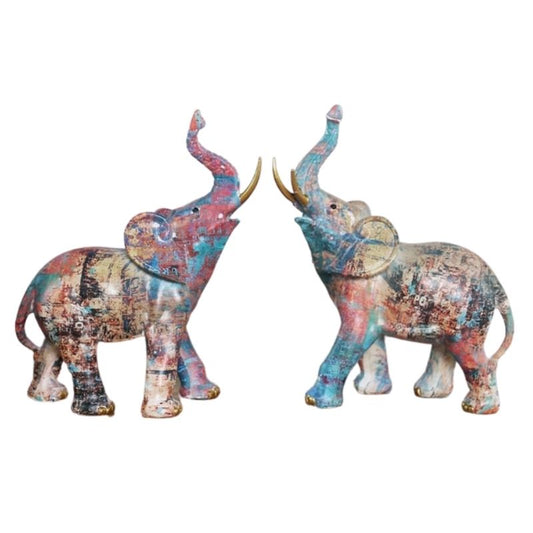 statue-elephant-peinture