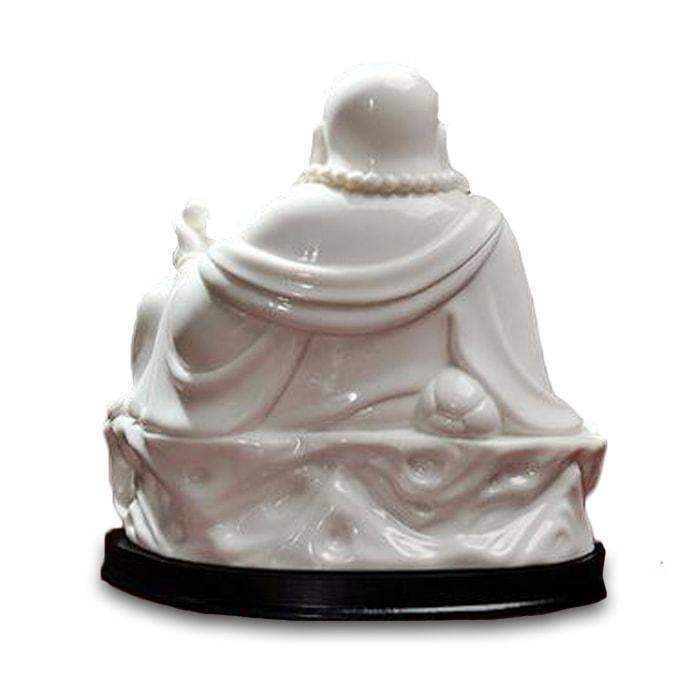 Statue Bouddha Rieur en Porcelaine - Édition Luxe