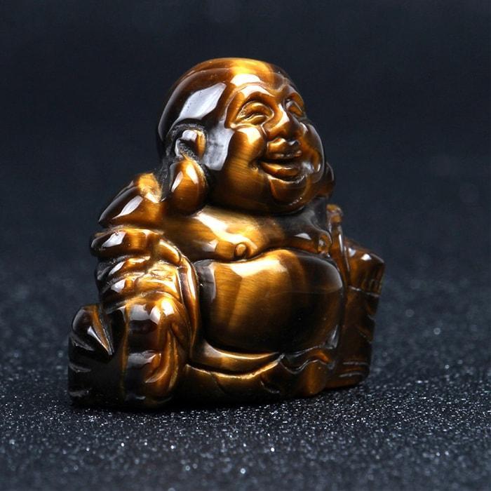 Statue Bouddha Rieur en Pierre - Édition Signature