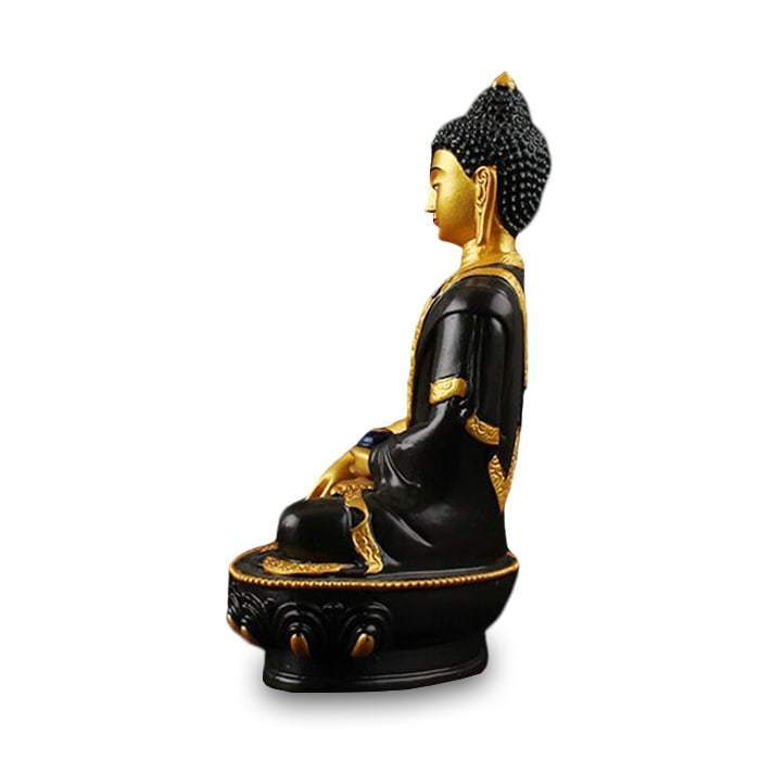 Statue Bouddha Moine Noir – Édition Prestige