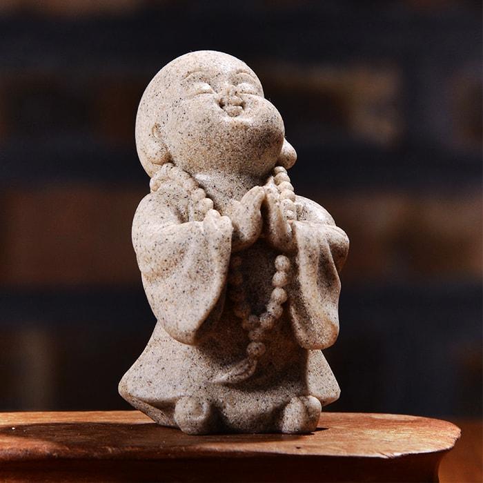 Statue Bouddha Petit Moine — Édition Signature