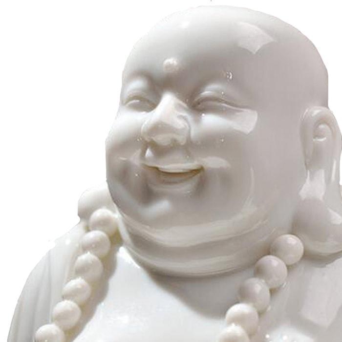 Statue Bouddha Rieur en Porcelaine - Édition Luxe