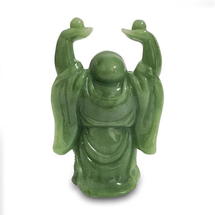 Statue Bouddha Rieur en Jade — Édition Signature