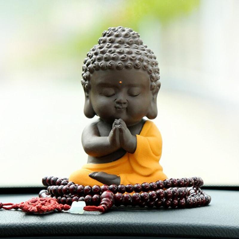 Statue Bouddha Moine Colorée - Collection Zen