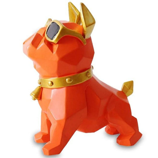statue-bouledogue-colore