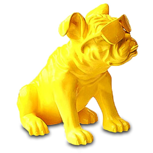 statue-bouledogue-jaune