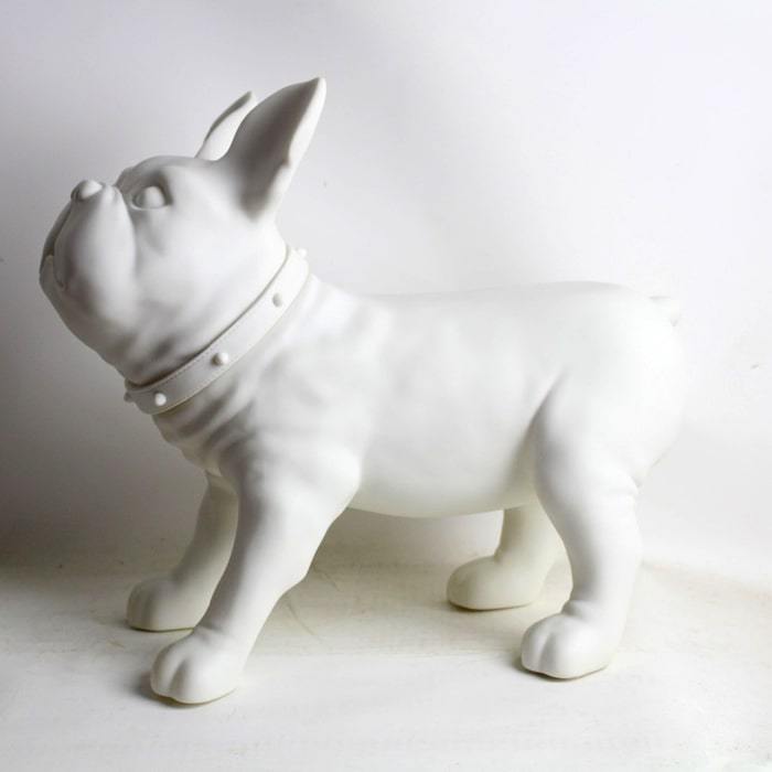 Statue Bouledogue Blanc — Édition Prestige
