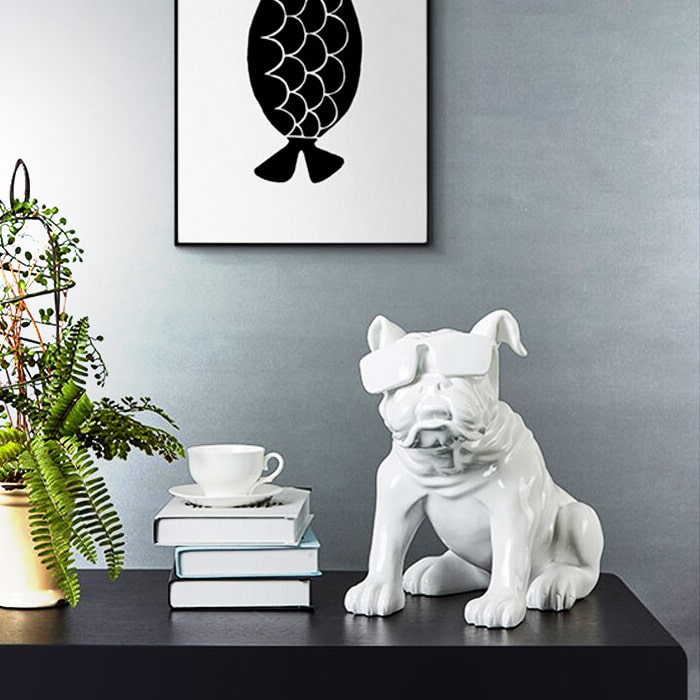 Statue Bouledogue Jaune – Édition Signature