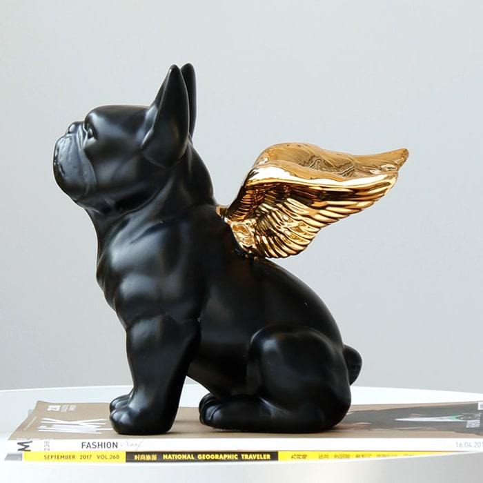 Statue Bouledogue Ailé — Édition Prestige