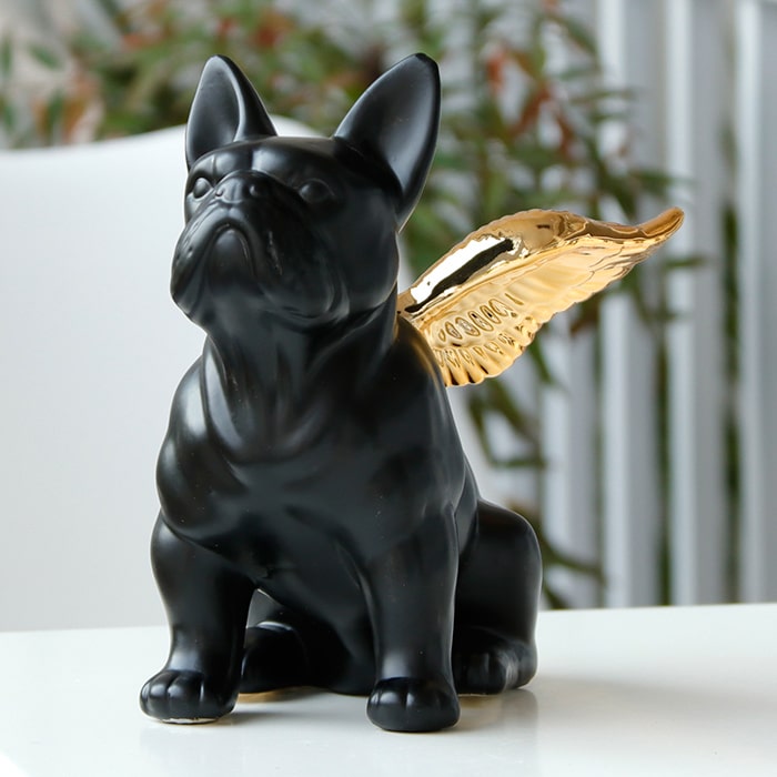 Statue Bouledogue Ailé — Édition Prestige