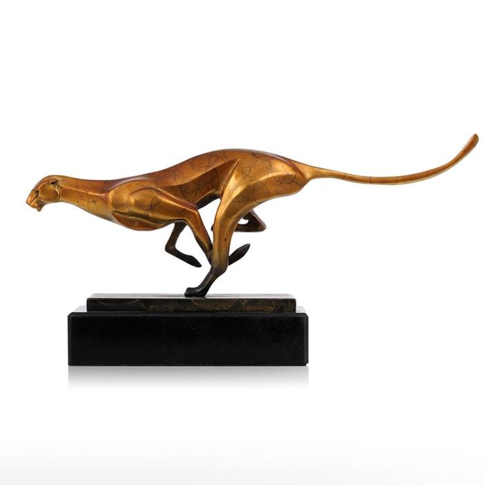 Statue Bronze Léopard Légendaire - Édition Prestige
