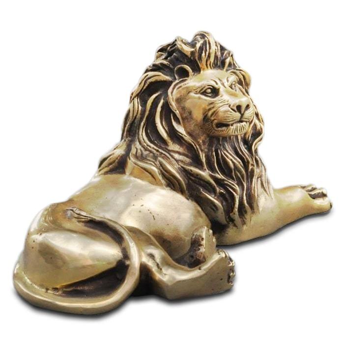 Statue Lion Couché — Édition Signature