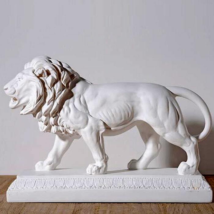 Statue Lion Blanc — Édition Signature