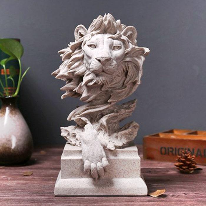 Statue Tête de Lion - Signature Prestige