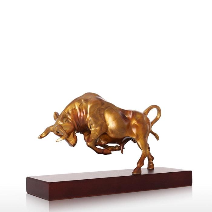 Taureau Enragé: Statue en Bronze