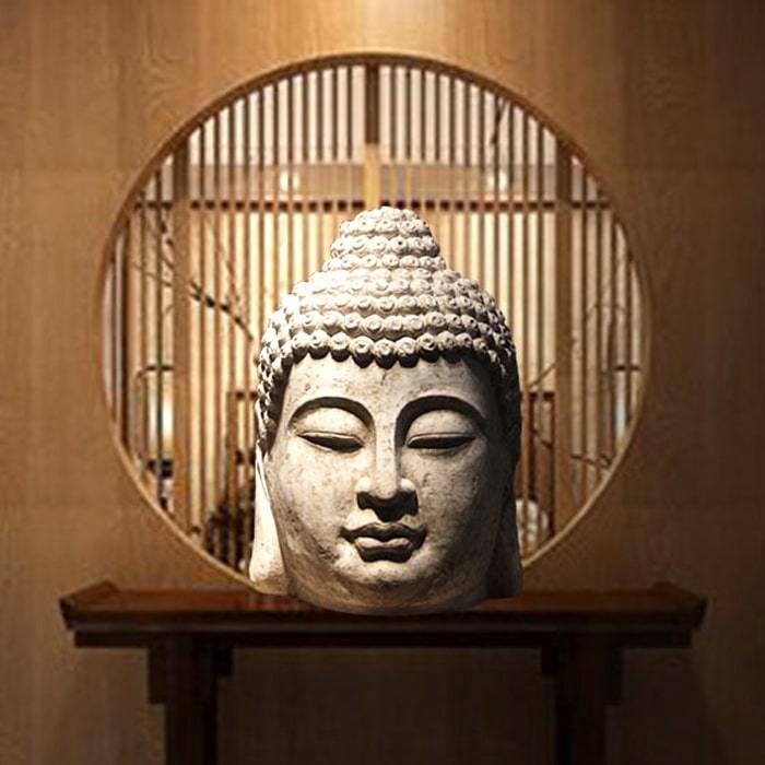 Statue Tête de Bouddha Géante — Édition Prestige