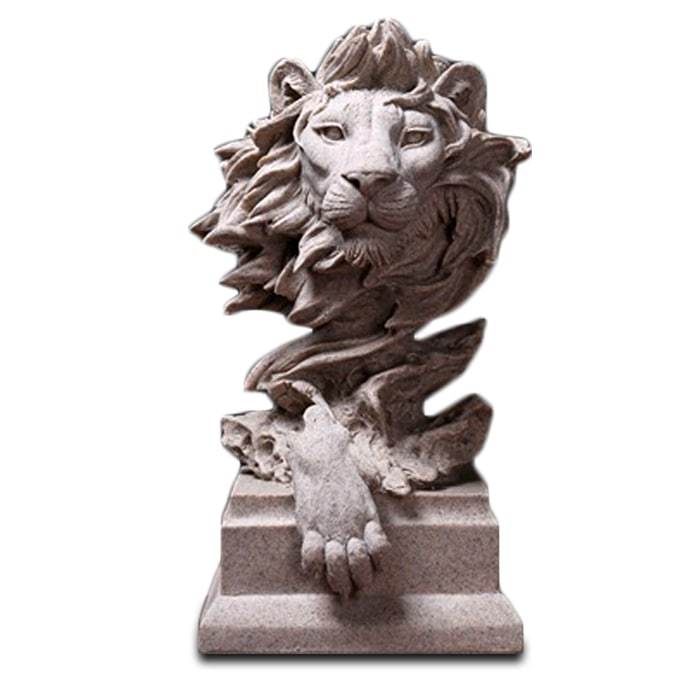 statue-tete-de-lion