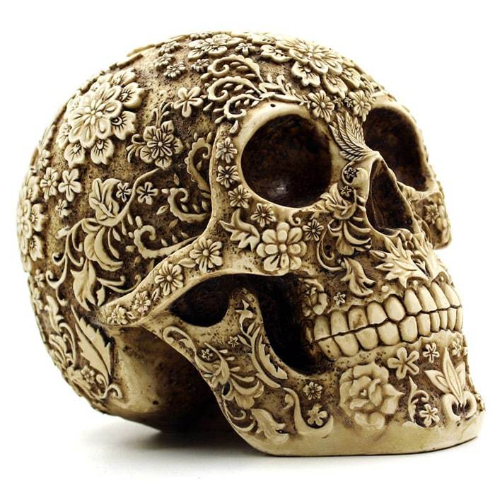 Statue Tête de Mort Mexicaine — Édition Collector