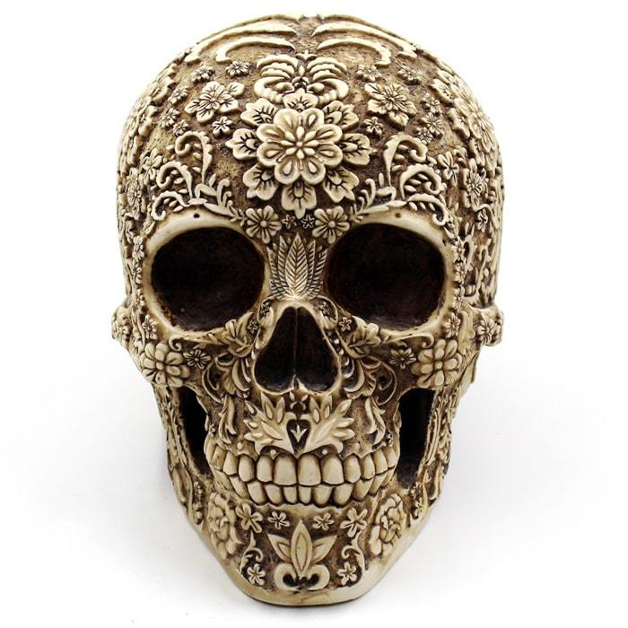 Statue Tête de Mort Mexicaine — Édition Collector
