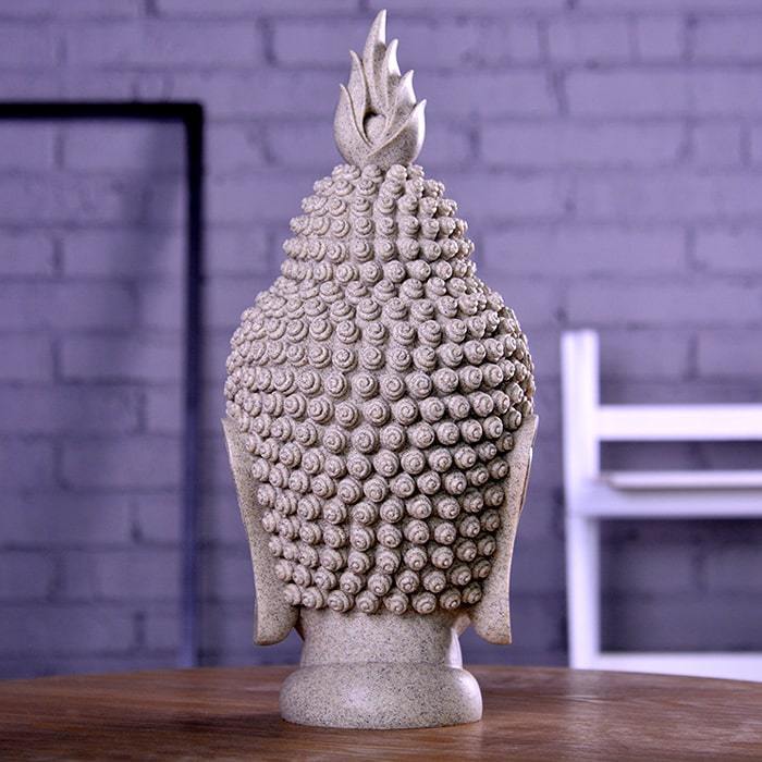 Tête de Bouddha en Grès — Édition Signature